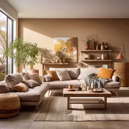 an elegant living room with neutral furniture,this living room is decorated in light colors