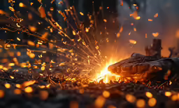 a person is using an open flame torch