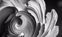 the center of a flower has many twists
