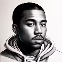 a drawing of rapper walo