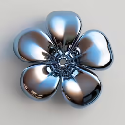 the flower on this object is very shiny