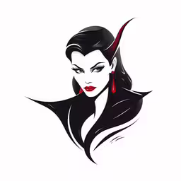 evil women head with blood drops and hair,the maleficent disney villain female villain