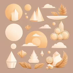 several different shapes that are arranged together