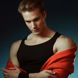 a man with his arms crossed is standing up