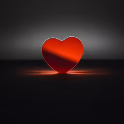 an image of a heart with long shadows