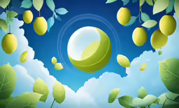 a bunch of green trees with lemons on it