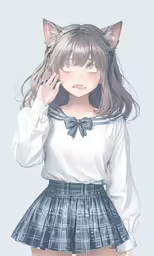 anime - style image of a woman wearing an unimpresseded dress