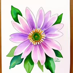 watercolor painting of a large purple flower,a painting of a flower on a white sheet