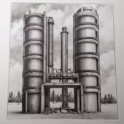 the art work is done with pen and ink