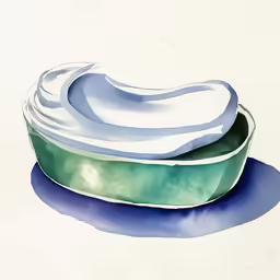 the bowl has some white liquid in it
