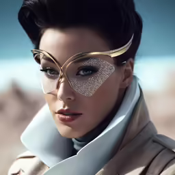 the face of a woman wearing eye glasses