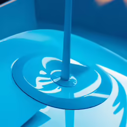 a white object that looks very nice with some blue color