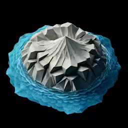 an abstract object with some shapes in it
