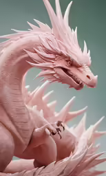 a pink toy with many claws that has big eyes