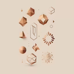 several shapes with different types of dots