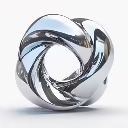 3d model of the design of a knot on a ball