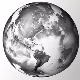 the earth is covered in clouds and water
