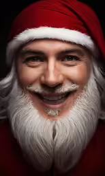there is a very happy face of santa claus