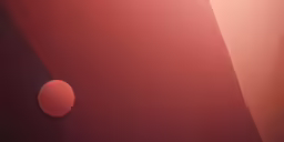 this red wall has circles at the bottom and sides