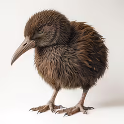a long beaked bird standing next to a white background