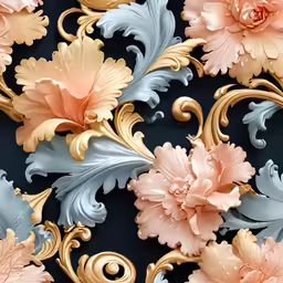 the fabric has flower petals on it