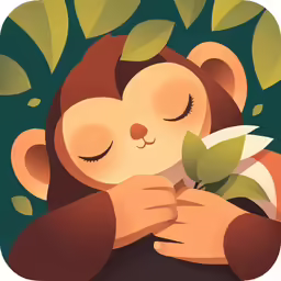 a monkey hugging someone with leaves in his hands
