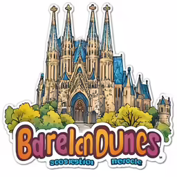 the logo for barcelona with its name in spanish