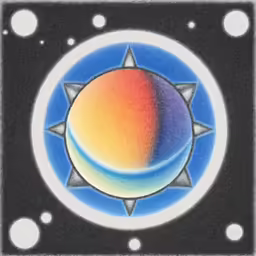 a colorful picture with dots and lines