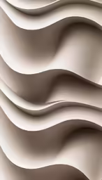 a close up image of a wall in the shape of waves