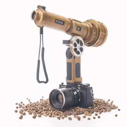 a camera being used to film something