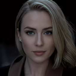 the portrait of a woman with blue eyes