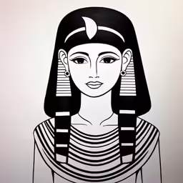 egyptian woman wearing an ancient hairstyle