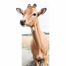 a young calf in the middle of a dirt road