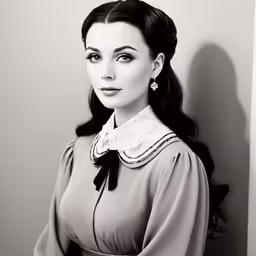 a black and white photo of a woman