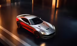 a very nice car in an empty room