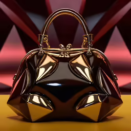 a purse with some gold decorations on it