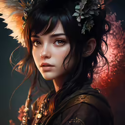 the beautiful girl in the costume is posing for a photo