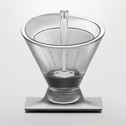 the glass dripper is attached to the base