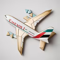 a paper cut out of an airplane
