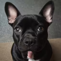 a dog with his tongue hanging out