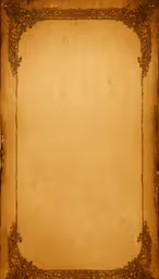 a blank paper with some brown ink on it,a large brown paper with a decorative border