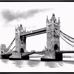 the london bridge, from the waters, in england