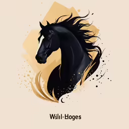 a horse with the word wijil - hogs written in front of it