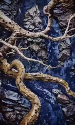 a closeup of the branches of a tree