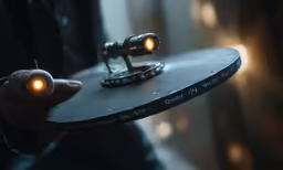 there is a small device in the hand