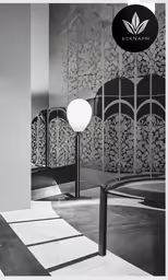 an advertisement for a store with white letters and black lettering