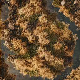 an overhead shot of the top of an ornamental plant