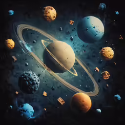 some planets in a galaxy like environment