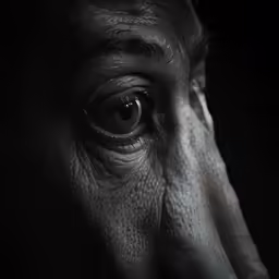 an eye looking straight ahead at the camera