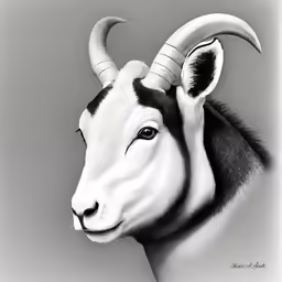 the horns of a goat are very large